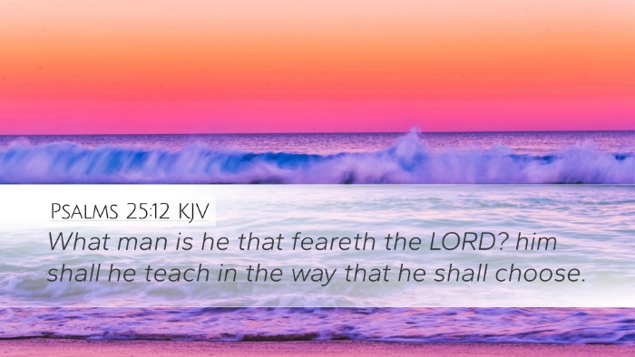 Psalms 25:12 KJV Bible Verse Image