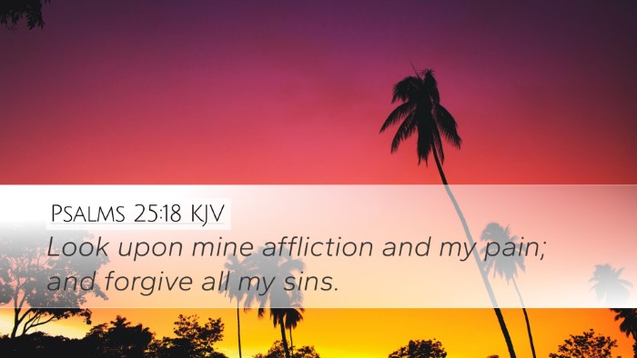 Psalms 25:18 KJV Bible Verse Image
