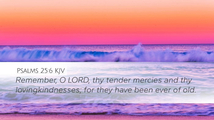 Psalms 25:6 KJV Bible Verse Image