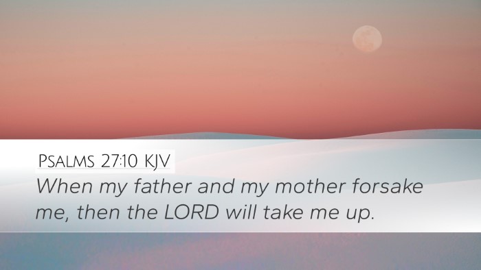 Psalms 27:10 KJV Desktop Wallpaper - When my father and my mother forsake me, then the - Desktop Bible Verse Wallpaper