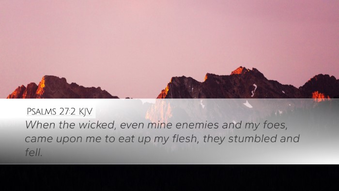 Psalms 27:2 KJV Bible Verse Image