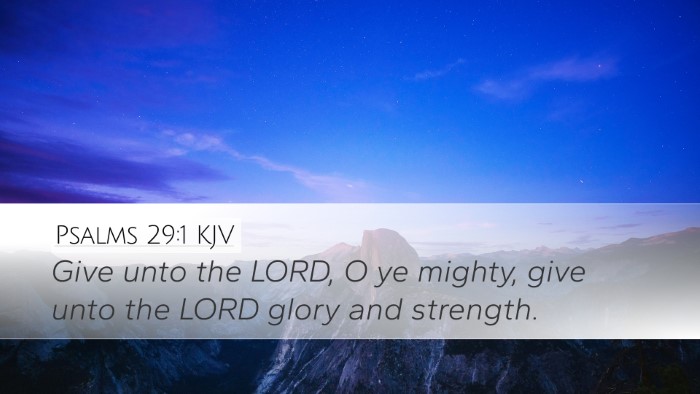 Psalms 29:1 KJV Bible Verse Image