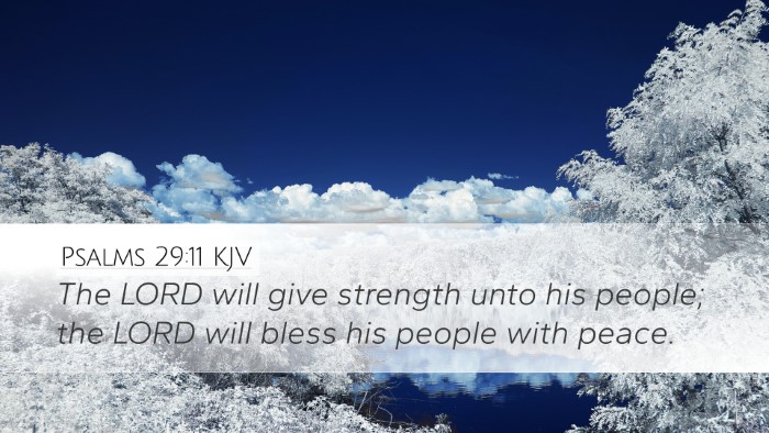 Psalms 29:11 KJV Bible Verse Image