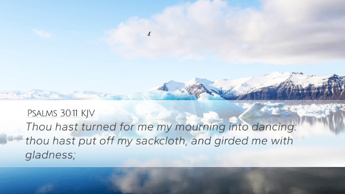 Psalms 30:11 KJV Bible Verse Image