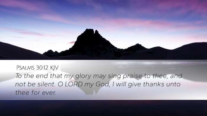 Psalms 30:12 KJV Bible Verse Image