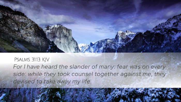 Psalms 31:13 KJV Bible Verse Image