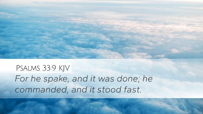Psalms 33:9 KJV Bible Verse Image