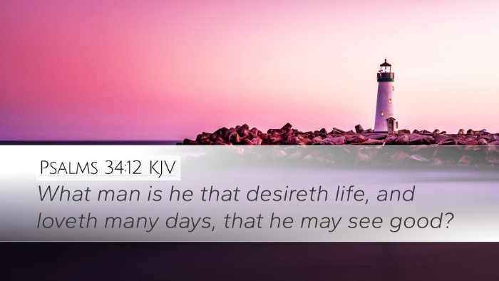 Psalms 34:12 KJV Bible Verse Image