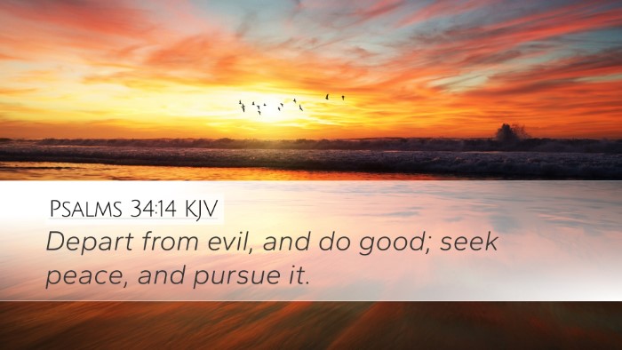 Psalms 34:14 KJV Bible Verse Image