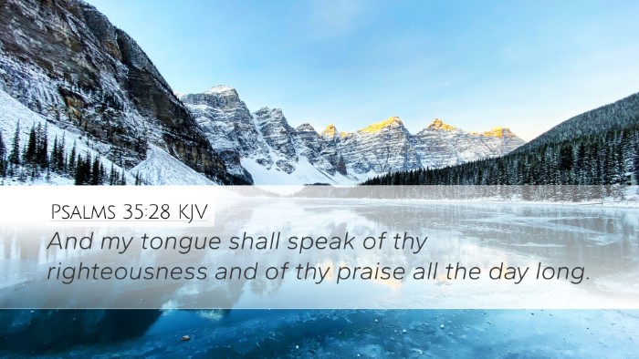 Psalms 35:28 KJV Bible Verse Image