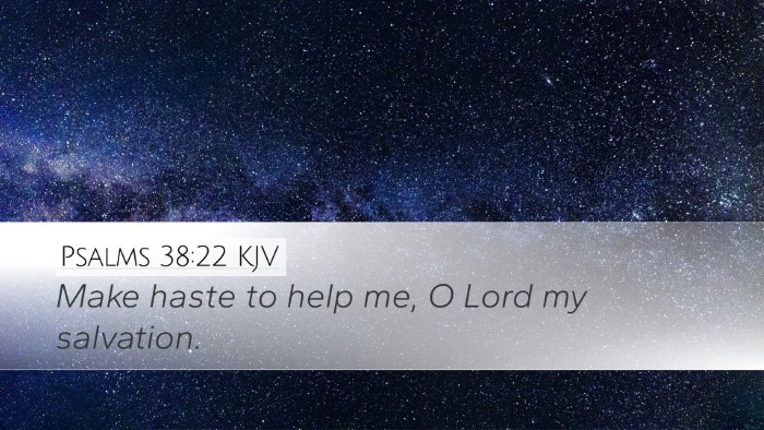 Psalms 38:22 KJV Desktop Wallpaper - Make haste to help me, O Lord my - Desktop Bible Verse Wallpaper