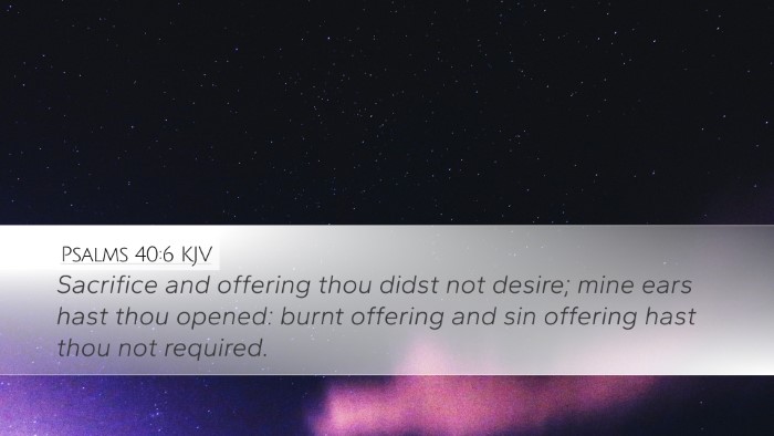Psalms 40:6 KJV Bible Verse Image