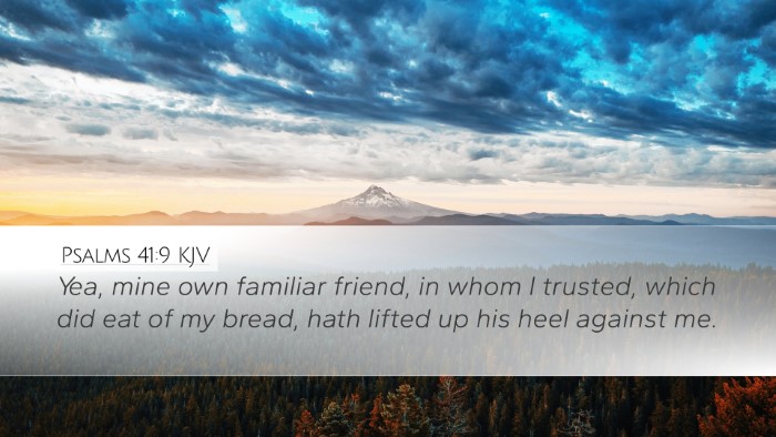 Psalms 41:9 KJV Bible Verse Image