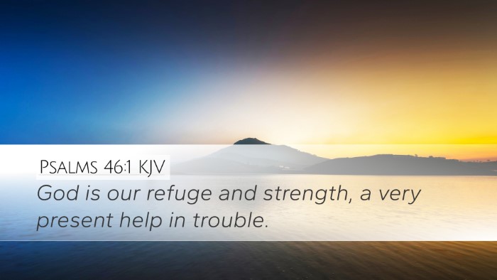 Psalms 46:1 KJV Desktop Wallpaper - God is our refuge and strength, a very present - Desktop Bible Verse Wallpaper