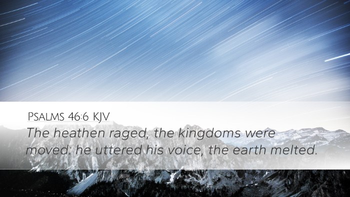 Psalms 46:6 KJV Bible Verse Image