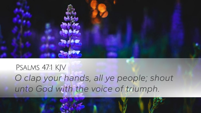 Psalms 47:1 KJV Bible Verse Image