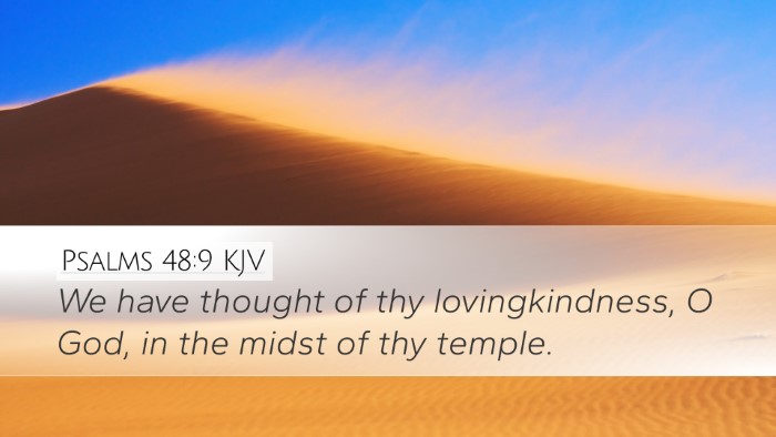 Psalms 48:9 KJV Desktop Wallpaper - We have thought of thy lovingkindness, O God, in - Desktop Bible Verse Wallpaper
