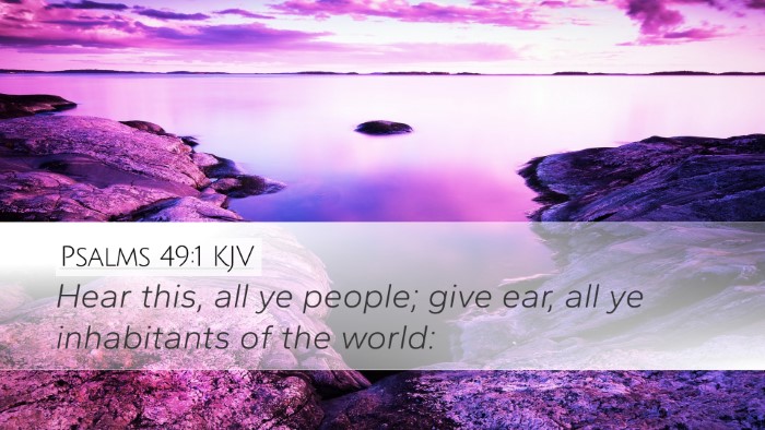 Psalms 49:1 KJV Bible Verse Image