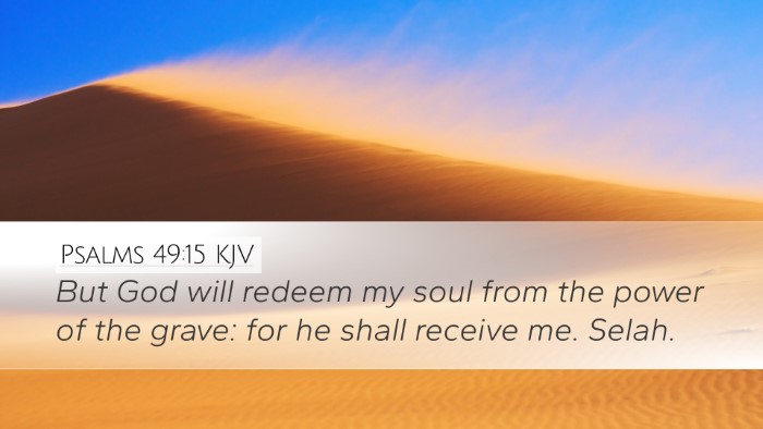 Psalms 49:15 KJV Bible Verse Image