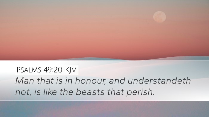Psalms 49:20 KJV Bible Verse Image
