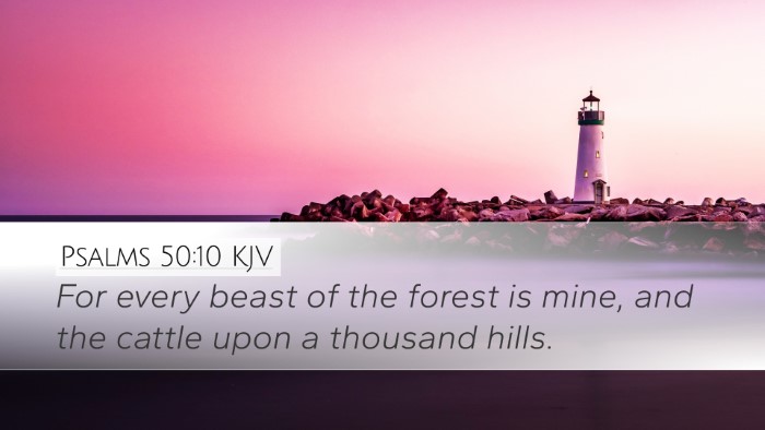 Psalms 50:10 KJV Bible Verse Image