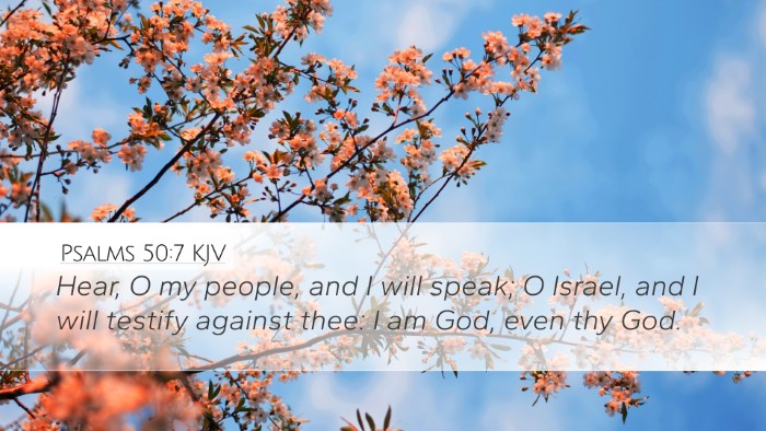 Psalms 50:7 KJV Bible Verse Image