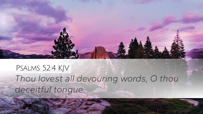 Psalms 52:4 KJV Bible Verse Image