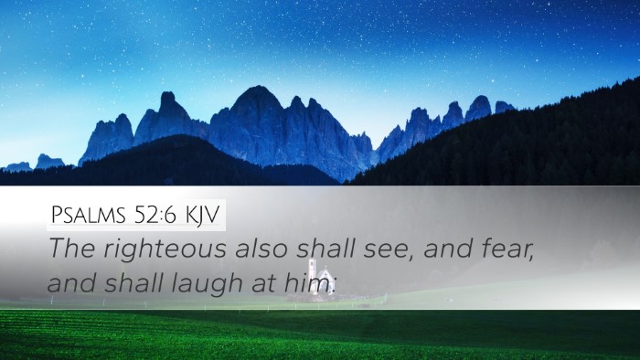 Psalms 52:6 KJV Bible Verse Image