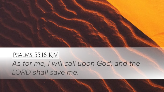 Psalms 55:16 KJV Bible Verse Image