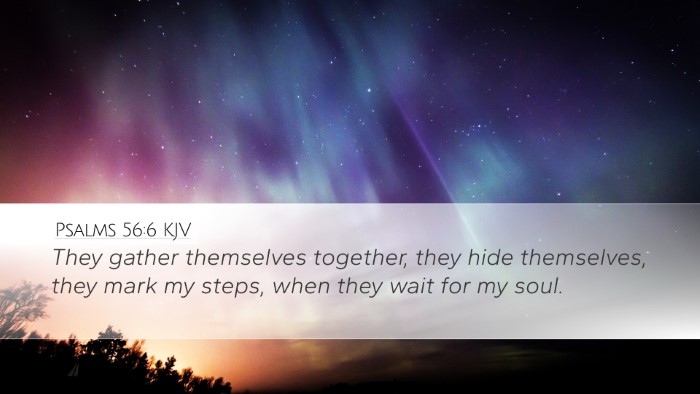Psalms 56:6 KJV Bible Verse Image
