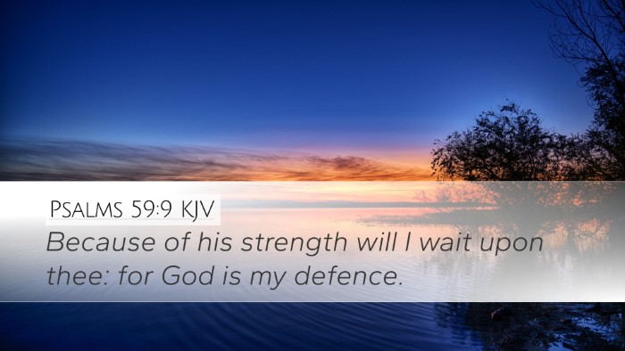 Psalms 59:9 KJV Bible Verse Image