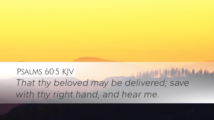 Psalms 60:5 KJV Bible Verse Image