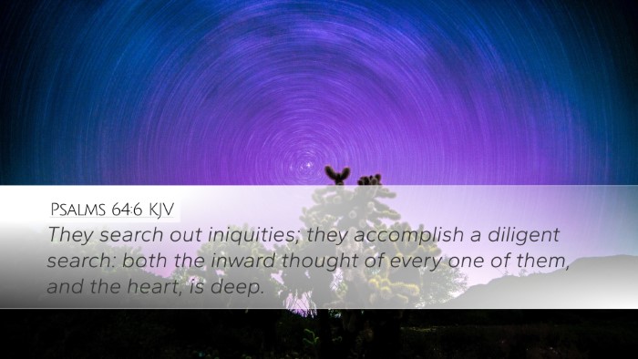 Psalms 64:6 KJV Bible Verse Image