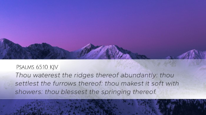 Psalms 65:10 KJV Bible Verse Image