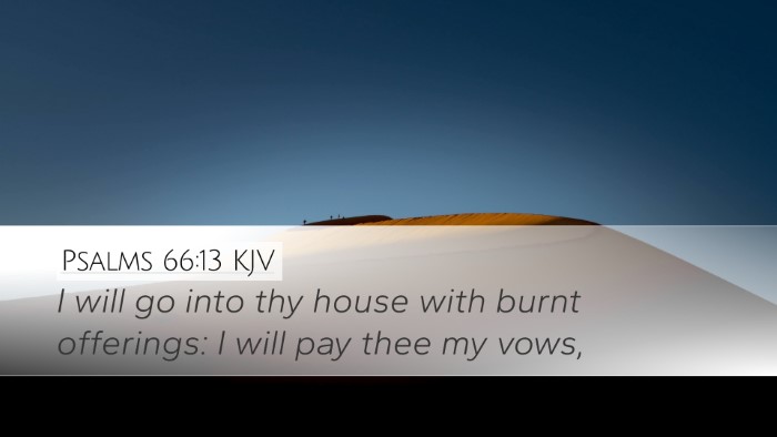 Psalms 66:13 KJV Bible Verse Image