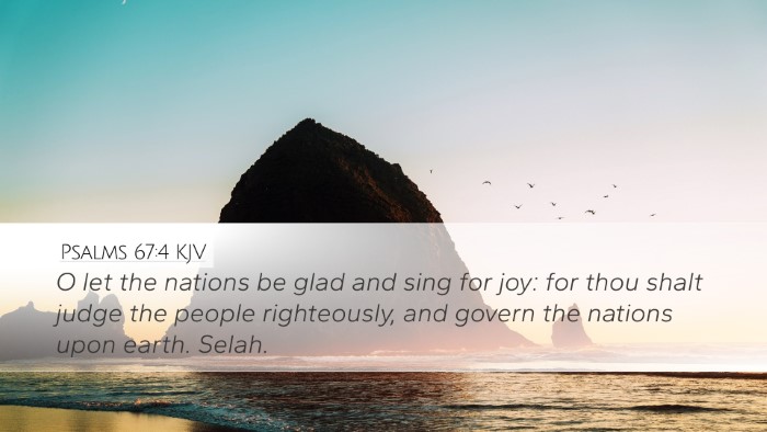 Psalms 67:4 KJV Bible Verse Image