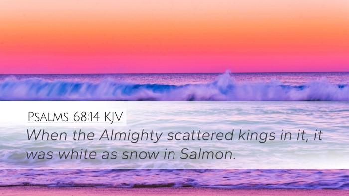 Psalms 68:14 KJV Bible Verse Image
