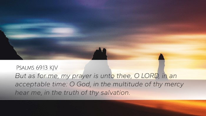 Psalms 69:13 KJV Bible Verse Image