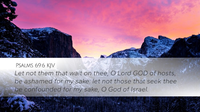 Psalms 69:6 KJV Desktop Wallpaper - Let not them that wait on thee, O Lord GOD of - Desktop Bible Verse Wallpaper