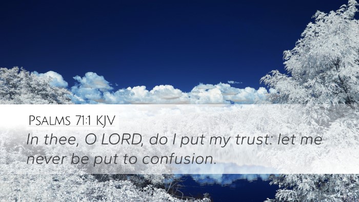 Psalms 71:1 KJV Desktop Wallpaper - In thee, O LORD, do I put my trust: let me never - Desktop Bible Verse Wallpaper