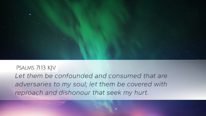 Psalms 71:13 KJV Desktop Wallpaper - Let them be confounded and consumed that are - Desktop Bible Verse Wallpaper