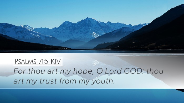 Psalms 71:5 KJV Desktop Wallpaper - For thou art my hope, O Lord GOD: thou art my - Desktop Bible Verse Wallpaper