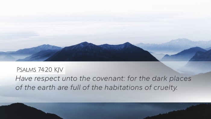 Psalms 74:20 KJV Bible Verse Image