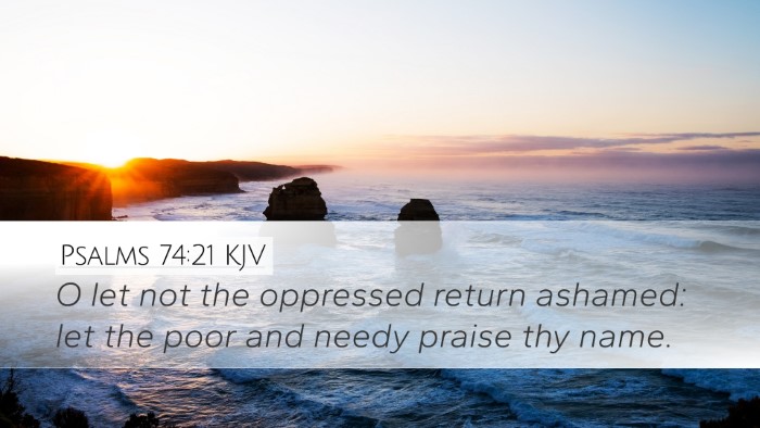Psalms 74:21 KJV Bible Verse Image