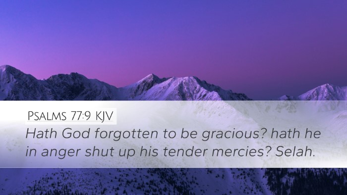 Psalms 77:9 KJV Bible Verse Image