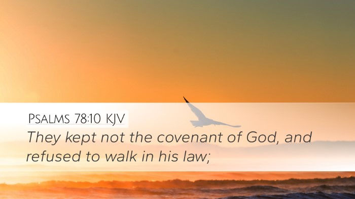 Psalms 78:10 KJV Desktop Wallpaper - They kept not the covenant of God, and refused to - Desktop Bible Verse Wallpaper