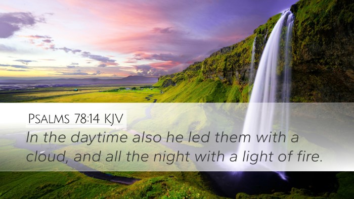 Psalms 78:14 KJV Bible Verse Image
