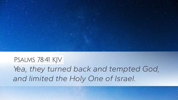 Psalms 78:41 KJV Bible Verse Image