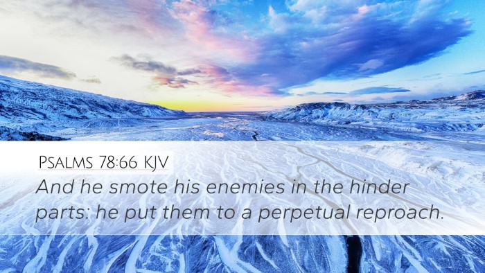 Psalms 78:66 KJV Bible Verse Image