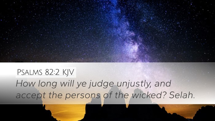 Psalms 82:2 KJV Bible Verse Image